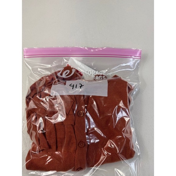 ELLE Womens Parisian Chic Cardigan Sweater with Rosette Detail - Size XS - Picture 9 of 9